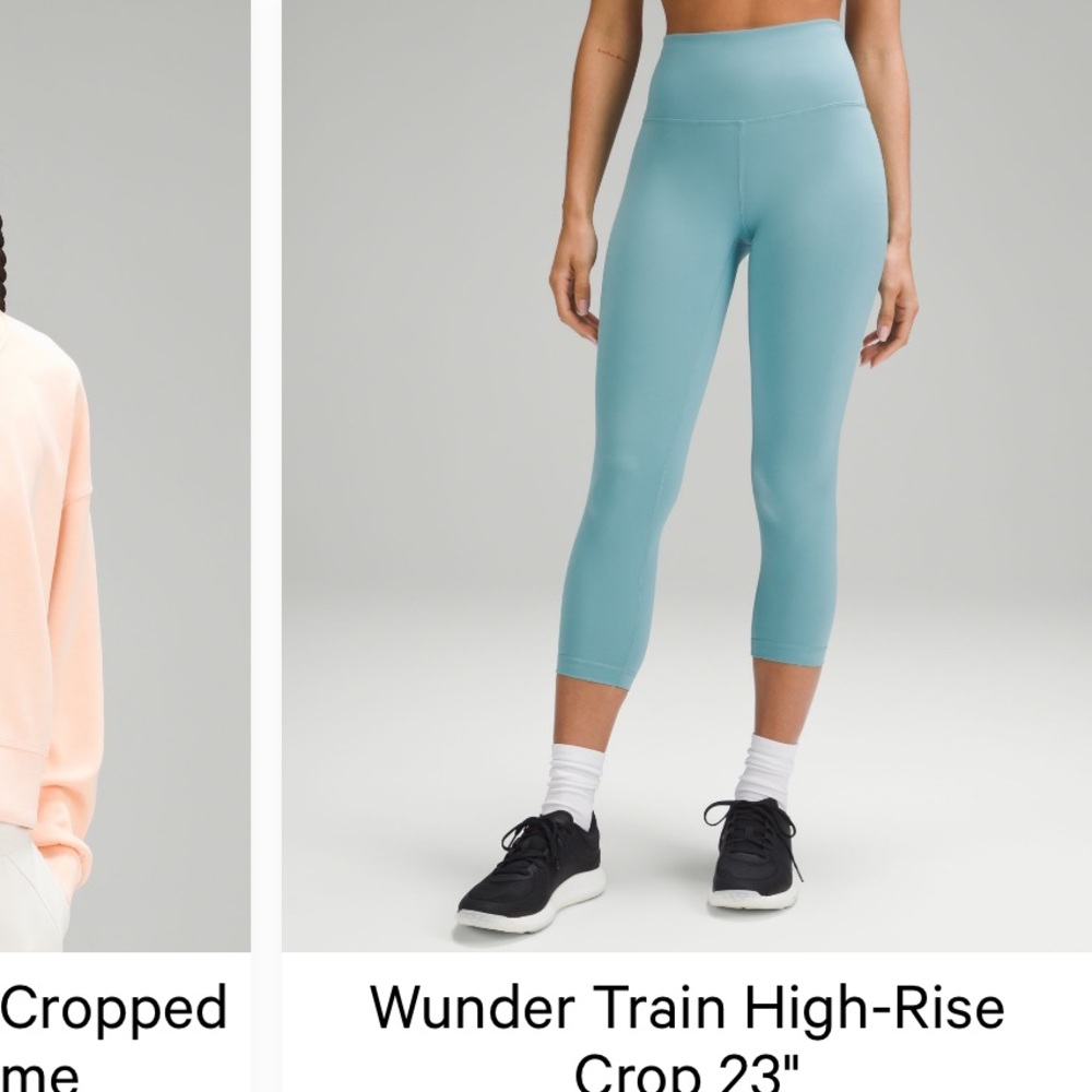 NWOT lululemon Wunder Train High-Rise Crop 23" Leggings